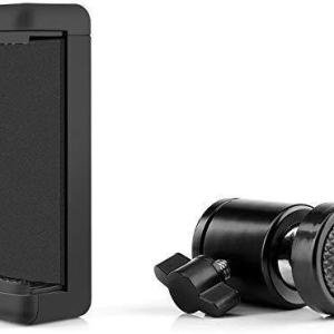 2 in 1 Mobile Tripod Holder Clip with Locking Ball Head Adapter Set 3/8 Screw Hole