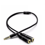 3.5mm Jack Headphone+Mic Audio Splitter Gold-Plated Aux Extension Adapter Cable Cord for Computer PC Microphone