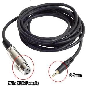 XLR 3Pin Female to 3.5mm Microphone Cable 1.5M