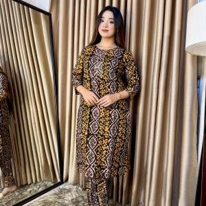 Batik Kurti Co-ord Set