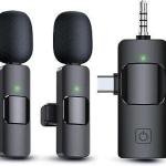 K15 3 in 1 Wireless Lavalier Microphone for Iphone-Android-Tablet