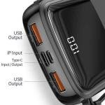 Baseus (PPQD-B01) Q pow 3A 15W 10000 mAh Digital Display Power Bank with Built-in Lightning Cable
